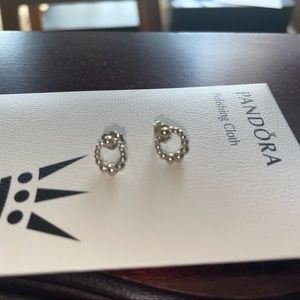 Pandora pebble loop earrings
